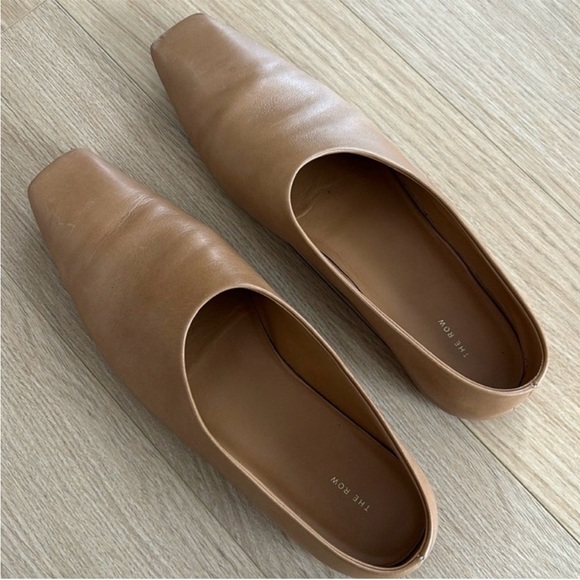 The Row Tan Square Toe Pump Flats - Picture 7 of 10